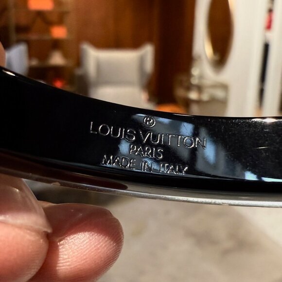 Louis Vuitton Black Inclusion Art Deco Bangle Bracelet - Picture 7 of 9